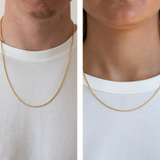 18ct Gold Plated Silver Venetian Box Chain