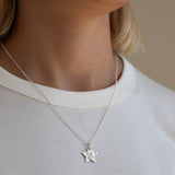 Hammered Silver Star Necklace