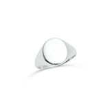 Ladies Oval Sterling Silver Signet Ring