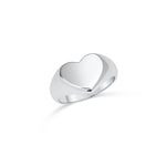 Sterling Silver Heart Signet Ring from Hersey & Son