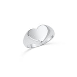 Sterling Silver Heart Signet Ring from Hersey & Son