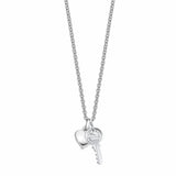 Sterling Silver 'Key to My Heart' Necklace