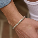 Heavy Silver Box Belcher Chain Bracelet - Albert Clasp