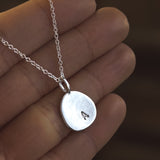 Sterling Silver Molten Pendant