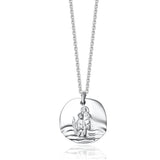 Sterling Silver Molten St Christopher Necklace