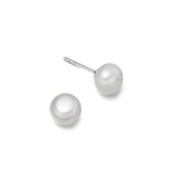 Sterling silver and freshwater pearl stud earrings 6mm