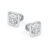 Sterling Silver 'London Leopard' Cufflinks
