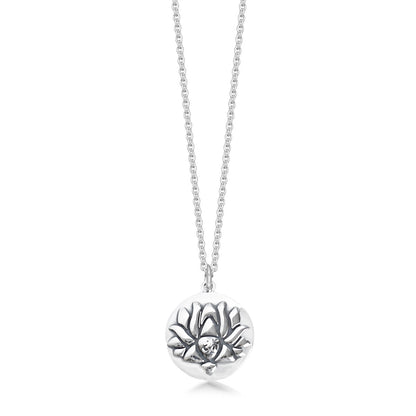 Sterling Silver Lotus Necklace