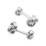 Silver Silk Knot Cufflinks