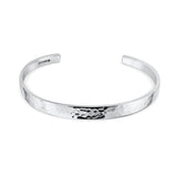 Men's Tapered Sterling Silver Cuff No.9 - Hammered