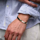 Men's Tapered Sterling Silver Cuff No.9 - Hammered