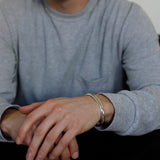 Men's Curved Sterling Silver Cuff No.5 - 8mm Heavy