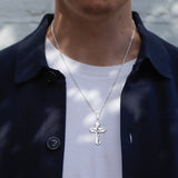 Silver Celtic Crucifix Cross Pendant
