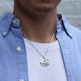 Sterling Silver Organic St Christopher Necklace
