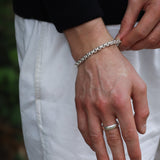 Heavy Silver Box Belcher Chain Bracelet - Albert Clasp