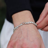 Heavy Silver Box Belcher Chain Bracelet - Albert Clasp