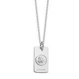 Small Silver Dog Tag St Christopher Necklace