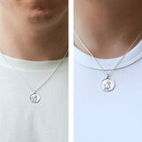 Modern Sterling Silver St Christopher Pendant