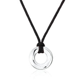 Sterling Silver Molten Eternity Necklace