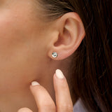 Sterling Silver Molten Stud Earrings