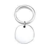 Sterling Silver Keyring - Molten Pebble