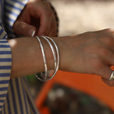 Russian Bracelet - Three Interlocking Silver Bangles