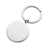 Sterling Silver Keyring - Round Pebble