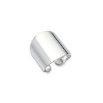 Sterling silver wide cuff ring - adjustable