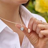 Sterling Silver Rose Pendant