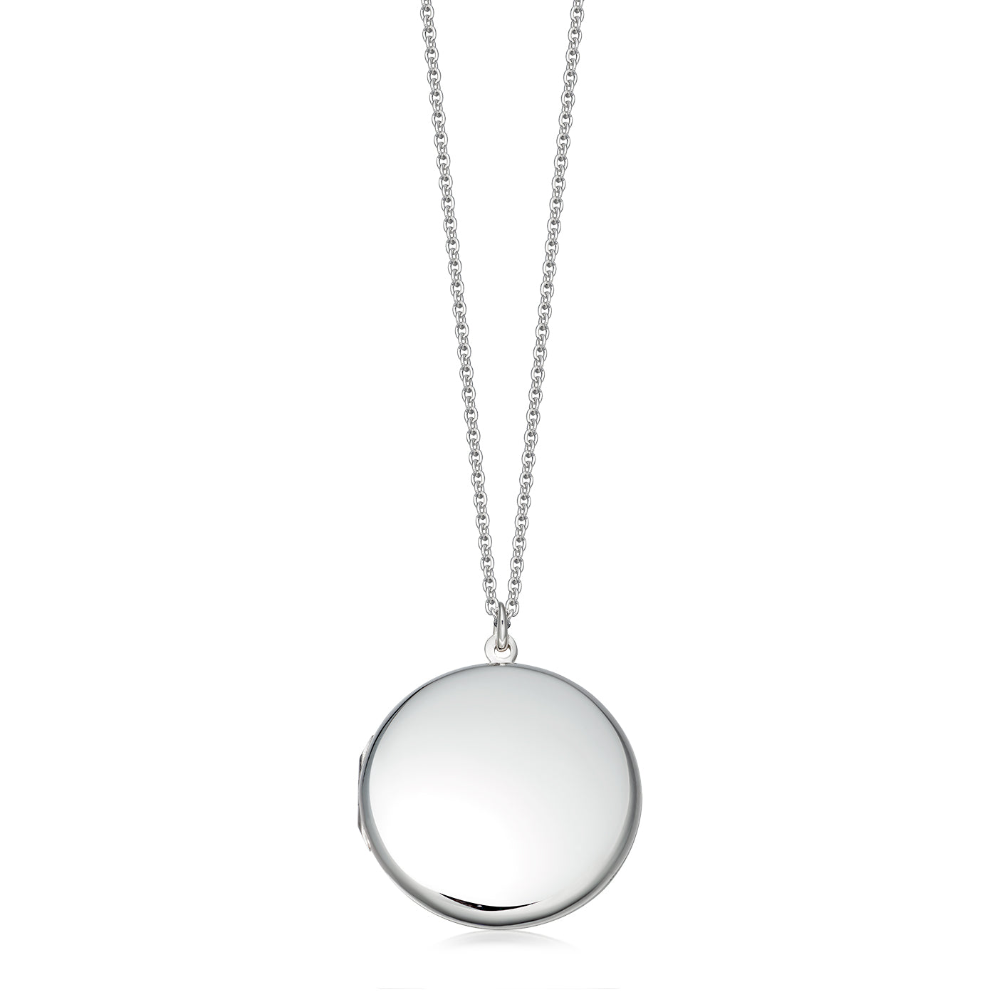 Round sterling silver locket 28mm