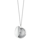 Round sterling silver locket 28mm open