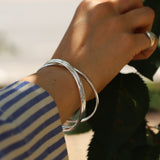 Russian Bracelet - Three Interlocking Silver Bangles