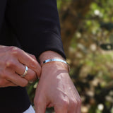 Men's Slim Sterling Silver Cuff No.8 - 6mm Comfort Fit