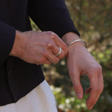 Men's Sterling Silver Open Bangle No.6 - 4mm Round