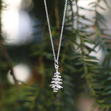 Sterling Silver Christmas Tree Necklace