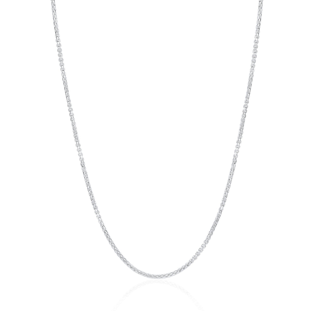 Sterling Silver Box Chain 1.6mm – Classic Square Link Chain | Hersey ...