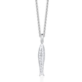 Sterling Silver Sardine Fish Necklace