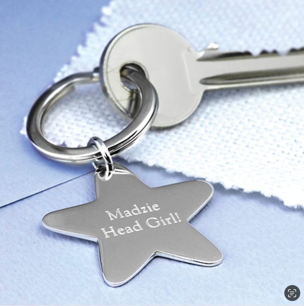 Silver Keyring - Flat Star - hersey-and-son