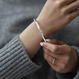 Silver Bangle No.2 - Classic Hammered 4mm