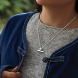 Chunky Sterling Silver T-Bar Pendant