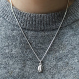 Sterling Silver Coffee Bean Pendant