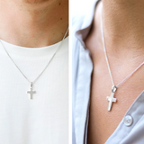 Silver Cross Necklace No.2 - 20mm