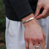 Men's Sterling Silver Cuff No.2 - 6mm Hammered