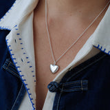 Deluxe Solid Silver Heart Necklace