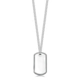Sterling silver dog tag for men