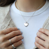 Deluxe Solid Silver Heart Necklace
