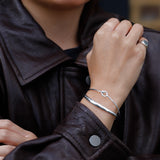 Sterling Silver Wave Cuff Bracelet