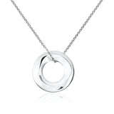 Sterling Silver Molten Eternity Necklace