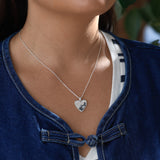 Sterling Silver Organic Heart Pendant