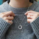 Sterling Silver Molten Eternity Necklace